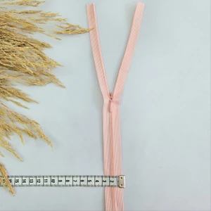 Gizli Elbise-Etek Fermuarı | Gizli Fermuar Uzunluk: 40 cm Açık Pembe