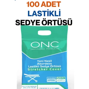 100 Adet Yeni Nesil Lastikli Sedye Örtüsü