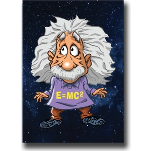 A4 Dikişli 80 Yaprak Okul Defteri Einstein Desenli P.p Kapak