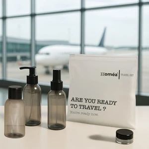 Royal Gross Plastik Seyahat Boy 100ML Füme Şişe ve Kavanoz 4’lü Set – Çantalı Seyahat Kiti