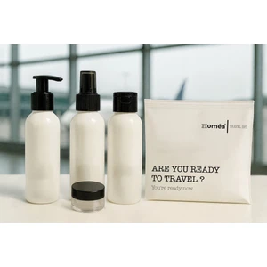 Royal Gross Plastik Seyahat Boy 100ML Füme Şişe ve Kavanoz 4’lü Set – Çantalı Seyahat Kiti