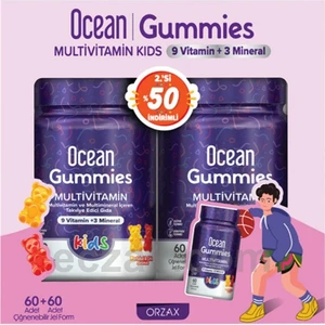 ocean gummies multivitamin 2.si %50  60+60 çiğnenebilir jel form