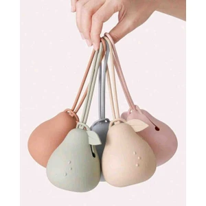 Armut Şekilli Silikon Emzik Saklama Kutusu (Pembe)