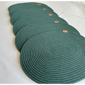 Jüt Supla Oval Koyu Yeşil 30X40 6lı