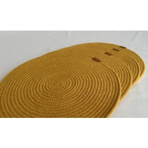 Yuvarlak Supla  Hardal 33CM 4lü