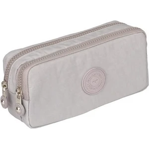 2 Bölmeli Krinkıl Kumaş Su Geçirmez Kalemlik RLX124-BEJ