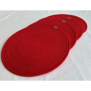 Yuvarlak Supla  Kırmızı 33CM 4lü