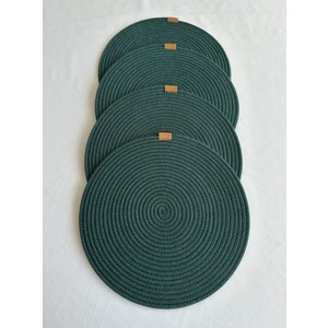 Yuvarlak Supla Koyu Yeşil 33CM 4lü