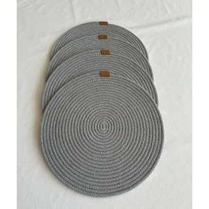 Yuvarlak Supla Gri 33CM 4lü