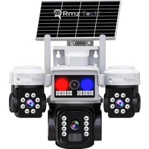 Avenir AV-S463 6MP Üç (3) Kameralı PTZ Solar Kamera - SIM Kartlı 4G Enerji ve İnternet Bağımsızlığı