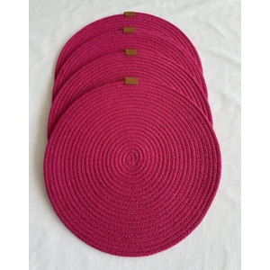 Yuvarlak Supla Fuşya 33CM 4lü