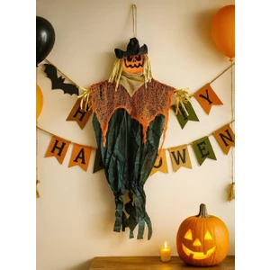 Cadılar Bayramı Balkabağı Korkuluk  Asılabilir Halloween Parti Dekoru 95 cm