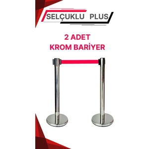 Yönlendirme Bariyeri 2 Adet , Krom Şerit Bariyer 2 Adet Şeritli Bant Bariyer