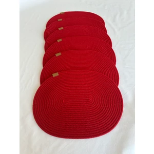 Jüt Supla Oval Kırmızı Kırmızı 30X40 6lı