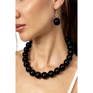 Büyük Boncuklu Kolye Küpe Set - 20MM Boncuklu
