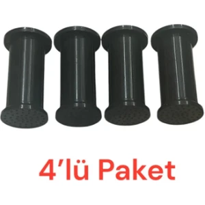 Elif Ayarlı Jumbo Ayak 6 cm Siyah - Mutfak Altı, Dolap Ayağı, Komodin, Baza, Kanepe Koltuk Ayağı, Gardırop Ayağı (4 Adet)