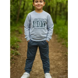 Boy Baskı 2 Ip Erkek Çocuk Eşofman Takım