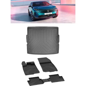 Peugeot 3008 Hybrid 2024 Sonrası 4.5d Paspas 3D Alt Bagaj Havuzu Set
