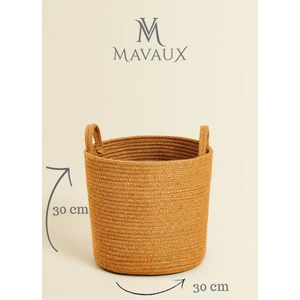 Çok Amaçlı, 30CM-30CM Orta Boy, Yanları Saplı, Sepet, Jüt, Hasır, Dokuma Sepet, Düzenleyici