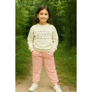 Lucky Baskı 2 Ip Kız Çocuk Eşofman Takım