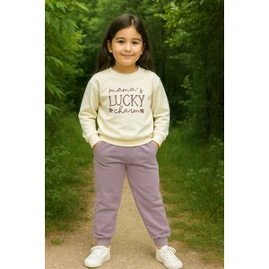 Lucky Baskı 2 Ip Kız Çocuk Eşofman Takım