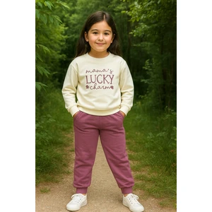 Lucky Baskı 2 Ip Kız Çocuk Eşofman Takım