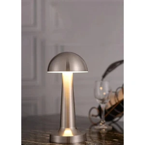 Lizbon 3 Işık Renkli Şarjlı Dim Edilebilir Metal Masa Lambası Silver