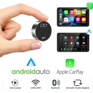 Kablosuz Carplay Android Auto Kabloludan Kablosuza Çevirici USB ve Type-C Adaptör