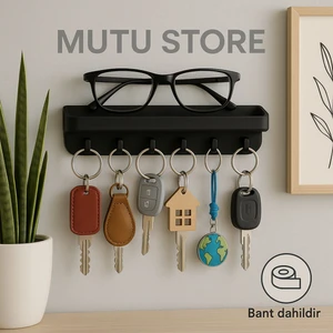 Anahtarlık Askısı Duvar Rafı Plastik Antre Hol  Anahtar Askısı ve Gözlük Koyma Alanı
