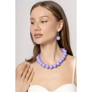 Büyük Boncuklu Kolye Küpe Set - 20MM Boncuklu