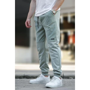 Yeşil Erkek Paçası Lastikli Polar Eşofman Altı 6555