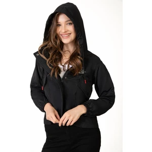 Spor Kadın Su Yeşili Su Geçirmez ve Rüzgara Dayanıklı Kapüşonlu Cepli Çıt Çıtlı Mevsimlik Yağmurluk