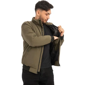 Spor Erkek Astarlı Dik Yaka Mevsimlik Cepli Su ve Rüzgar Geçirmez Mont