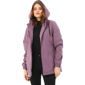 Kadın Astarlı Su Geçirmez ve Rüzgara Dayanıklı Kapüşonlu Iç Cepli Yağmurluk - Rüzgarlık