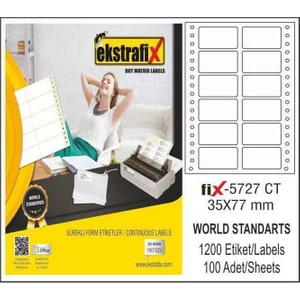 Ekstrafix FIX-5727 Bilgisayar Etiketi 35 x 77MM