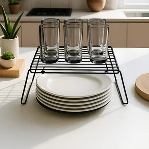 Metal Siyah Düzenleyici Raf ( Küçük)