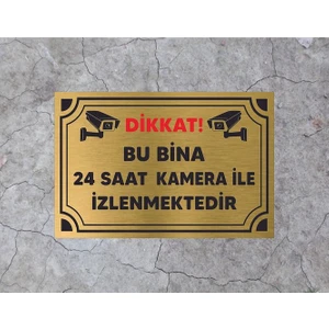 Bu Bina Kamera Ile Izlenmektedir Levhası Metal 20 x 30 cm