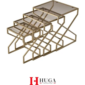 Ela 4lü Zigon Sehpa Yan Sehpa 45*50 Ölçü