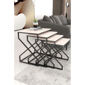 Ela 4lü Zigon Sehpa Yan Sehpa Mdf Membran