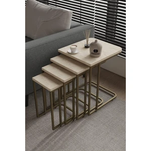 Koltuk Altı Sehpası Tekerli Zigon 4 Lü Zigon Sehpa Takımı