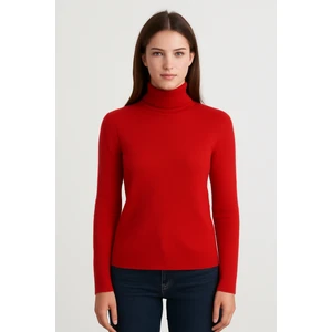 Kadın Tam Boğazlı Yumuşak Dokulu Kazak