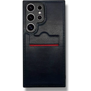 Samsung Galaxy S25 Ultra Kartlıklı Rich Boss Lüx Deri Kılıf Siyah