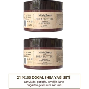 Minia Bahçe Soğuk Sıkım Shea Butter (Karite) Yağı %100 Doğal & Saf 50 Ml, 2 Adet