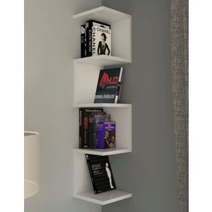 Zigzag Köşe Duvar Rafı / Kitaplık