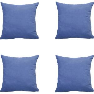 4'lü Kadife Dokulu Kırlent Kılıfı Açık Mavi