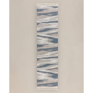 Madame Coco Grania Saçaklı Halı - Gri - 80x300 cm