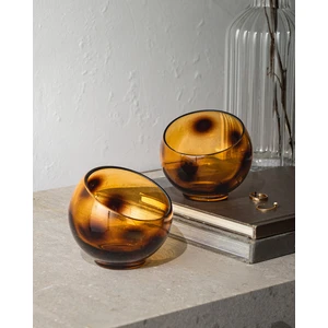 Madame Coco Loris 2'li Küçük Boy Kase Seti - Kahverengi