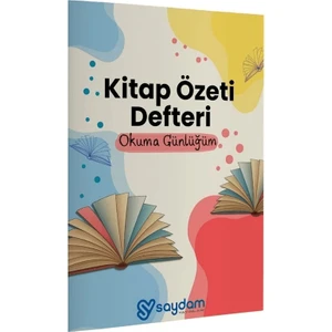 Saydam Yayınları Kitap Özeti Defteri - Okuma Günlüğüm Ciltsiz 40 Sayfa Türkçe Yayın