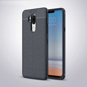 Lg G7 Kılıf Deri Görünümlü Yüksek Kaliteli Premium Silikon Kapak Rcv/niss