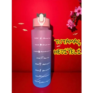 Motivasyon Su Matarası Sporcu Matarası Suluk 900 ml Tutamaç Hediyeli